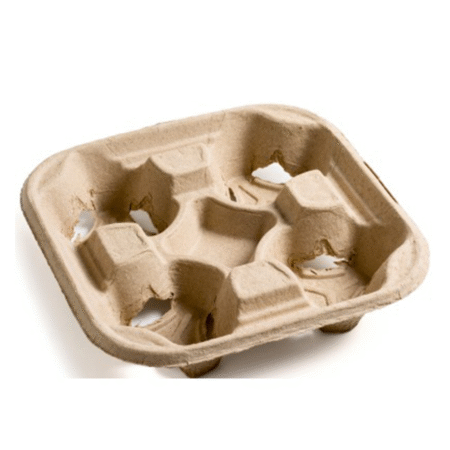 MOULDED PULP FIBRE 4 CUP HOLDER
