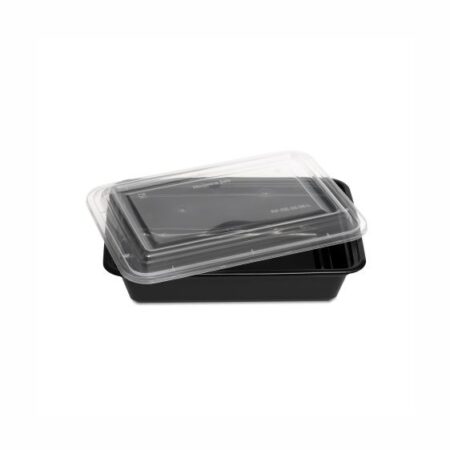 RECTANGULAR BLACK BASE CONTAINERS & LIDS