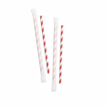 PAPER ANGLE CUTS MOOTHIE STRAW RED STRIPE