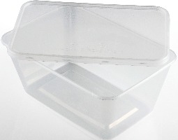 STD CLEAR M/W RECTANGULAR CONTAINER & LID
