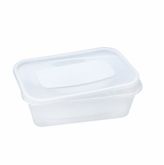 STD CLEAR M/W RECTANGULAR CONTAINER & LID