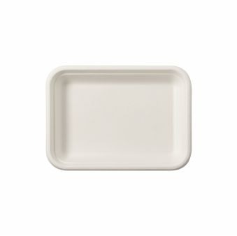BAGASSE CHIP TRAY WHITE (C3)