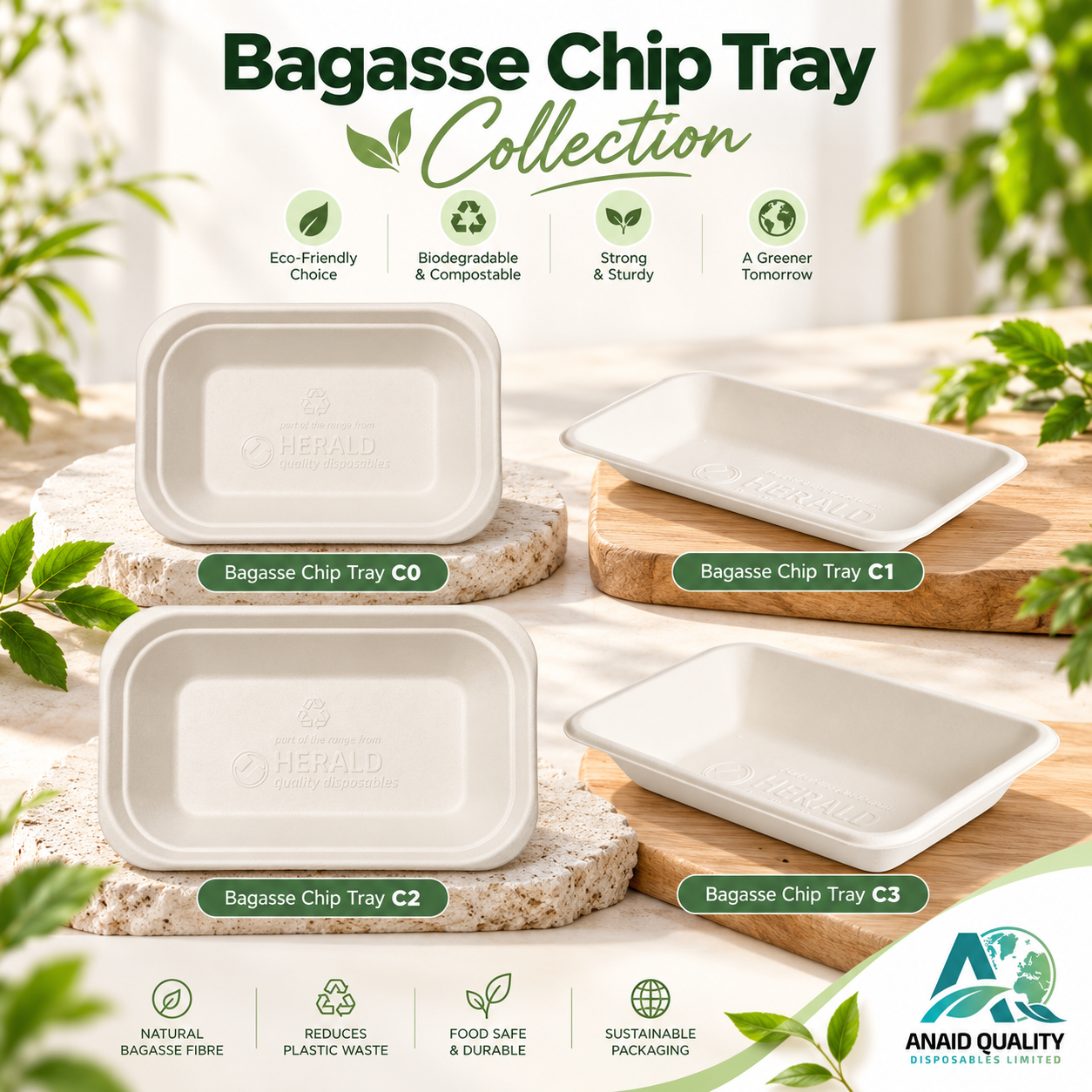 Bagasse Chip Tray